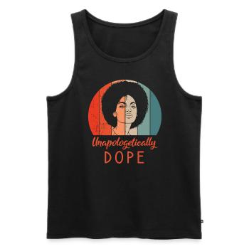 Unapologetic Black Afro-American - Men's Premium Organic Tank Top - black - Front - Michal (187cm)
