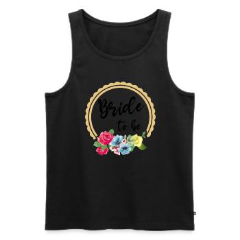 Bride To Be Wedding Bride JGA - Men's Premium Organic Tank Top - black - Front - Michal (187cm)
