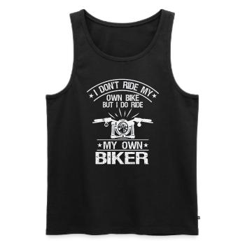 Ich Fahre Nicht Mit Meinem Eigenen Fahrrad, - Männer Premium Bio Tank Top - Schwarz - Vorne - AI Model Male 178 light (178cm)