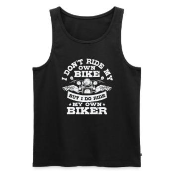 Ich Fahre Nicht Mit Meinem Eigenen Fahrrad, - Männer Premium Bio Tank Top - Schwarz - Vorne - AI Model Male 178 light (178cm)