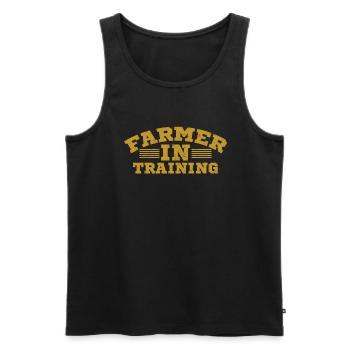 Farmer In Training Farm Son Children Children - Men's Premium Organic Tank Top - black - Front - Michal (187cm)