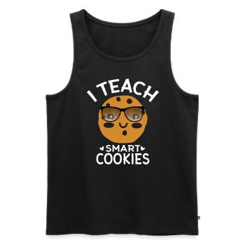 Lustiger Lehrer Ich Unterrichte Kluge Cookies - Männer Premium Bio Tank Top - Schwarz - Vorne - Michal (187cm)