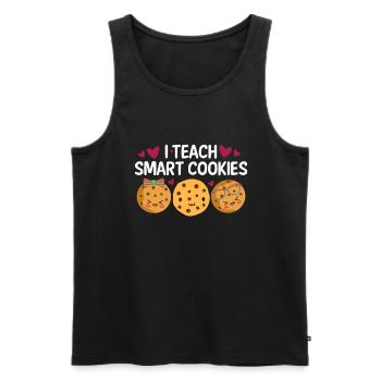 Lustiger Lehrer Ich Unterrichte Kluge Cookies - Männer Premium Bio Tank Top - Schwarz - Vorne - Michal (187cm)