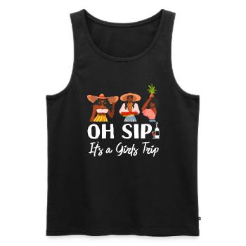 Oh SIP, Es Ist Eine Mädchenausreise Schwarze - Männer Premium Bio Tank Top - Schwarz - Vorne - Michal (187cm)