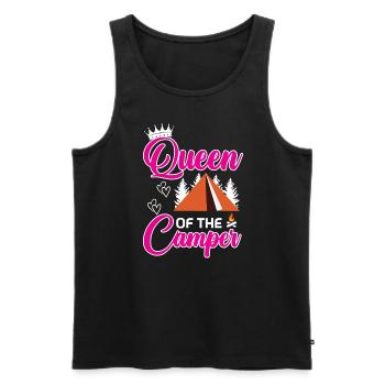 Queen Of The Camper Camping Caravane de plein air - Débardeur bio Premium Homme - noir - Devant - Michal (187cm)