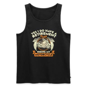 Ja, Ich Habe Einen Ruhestandsplan, Der Meinen - Männer Premium Bio Tank Top - Schwarz - Vorne - Michal (187cm)
