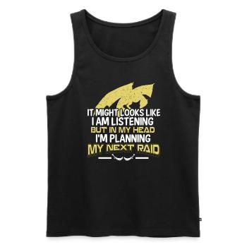 It may look like I'm - Men's Premium Organic Tank Top - black - Front - AI Model Male 178 light (178cm)