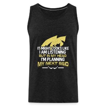 It may look like I'm - Men's Premium Organic Tank Top - charcoal grey - Front - Alexander (188cm)