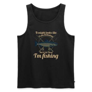 It may look like I'm - Men's Premium Organic Tank Top - black - Front - Michal (187cm)