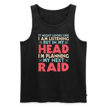 It may look like I'm - Men's Premium Organic Tank Top - black - Front - AI Model Male 178 light (178cm)