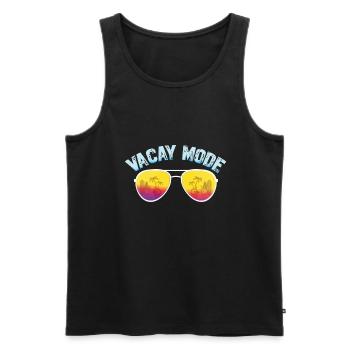 Vacay Mode Holiday Road Trip Holiday Outfit - Men's Premium Organic Tank Top - black - Front - AI Model Male 178 light (178cm)
