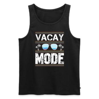 Vacay Mode Holiday Road Trip Holiday Outfit - Men's Premium Organic Tank Top - black - Front - AI Model Male 178 light (178cm)