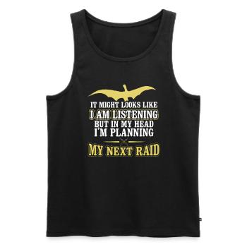 It may look like I'm - Men's Premium Organic Tank Top - black - Front - AI Model Male 178 light (178cm)