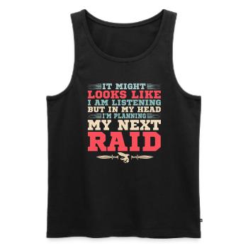 It may look like I'm - Men's Premium Organic Tank Top - black - Front - AI Model Male 178 light (178cm)