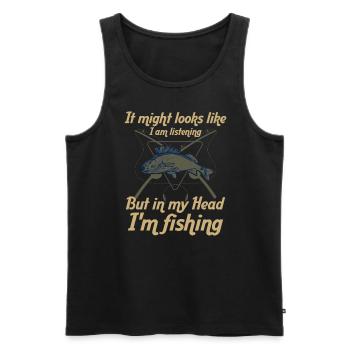 It may look like I'm - Men's Premium Organic Tank Top - black - Front - Michal (187cm)