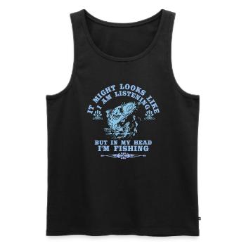 It may look like I'm - Men's Premium Organic Tank Top - black - Front - Michal (187cm)