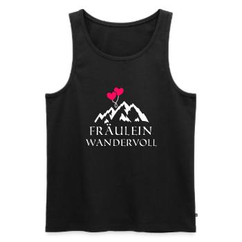 Fräulein Wandervoll Wandern Bergsteigen Natur - Männer Premium Bio Tank Top - Schwarz - Vorne - Michal (187cm)