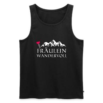Fräulein Wandervoll Wandern Bergsteigen Natur - Männer Premium Bio Tank Top - Schwarz - Vorne - Michal (187cm)