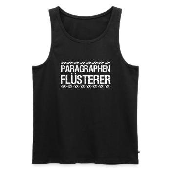 Paragraphen Flüsterer Anwalt Jura Studium - Männer Premium Bio Tank Top - Schwarz - Vorne - Michal (187cm)