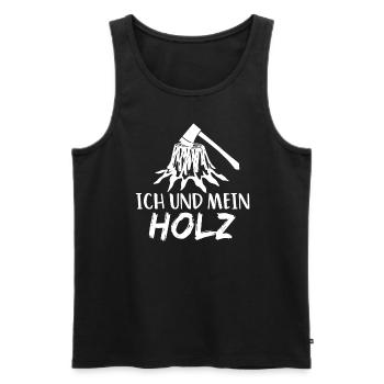 Förster Spruch Waldarbeiter Forstwirt Ich Und - Männer Premium Bio Tank Top - Schwarz - Vorne - AI Model Male 178 light (178cm)