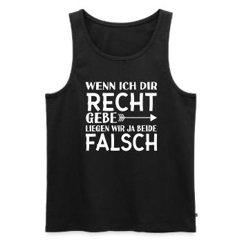 Sarkasmus Spruch Ironie Humor Arbeit - Männer Premium Bio Tank Top - Schwarz - Vorne - Michal (187cm)