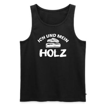 Ich Und Mein Holz Holzfäller Forstwirt Förster - Männer Premium Bio Tank Top - Schwarz - Vorne - Michal (187cm)