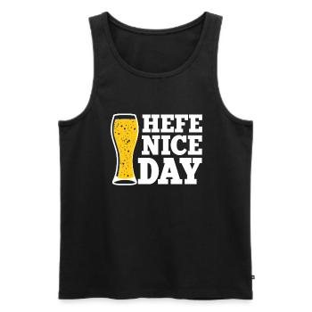 Hefe Nice Day Lustiges Bier Trinker Brauer Alkohol - Männer Premium Bio Tank Top - Schwarz - Vorne - AI Model Male 178 light (178cm)