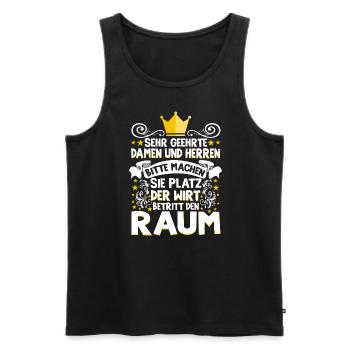 Sehr Geehrte Damen Und Herren Der Wirt Betritt - Männer Premium Bio Tank Top - Schwarz - Vorne - Michal (187cm)