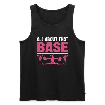 Cheerleader Über Diese Basis -Cheerleading - Männer Premium Bio Tank Top - Schwarz - Vorne - AI Model Male 178 light (178cm)