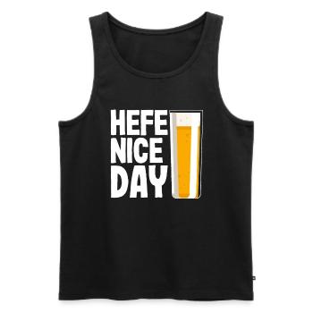 Hefe Nice Day Lustiges Bier Hobbybrauer Weizen - Männer Premium Bio Tank Top - Schwarz - Vorne - AI Model Male 178 light (178cm)