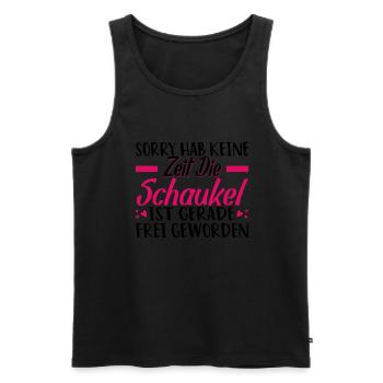 Sorry Keine Zeit Die Schaukel Ist Frei Geworden - Männer Premium Bio Tank Top - Schwarz - Vorne - Michal (187cm)