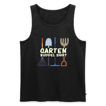 Garden Buddel Shirt Gardening Gardening - Men's Premium Organic Tank Top - black - Front - AI Model Male 178 light (178cm)