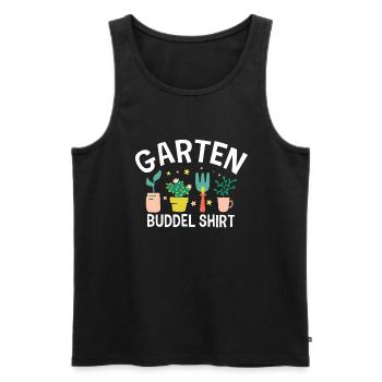Hobby Gardener Gardening Garden Fairy Garden Buddel - Men's Premium Organic Tank Top - black - Front - AI Model Male 178 light (178cm)