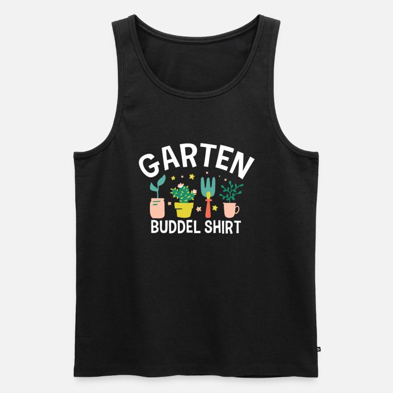 Hobbygärtner Gartenarbeit Gartenfee Garten Buddel - Männer Premium Bio Tank Top - Schwarz