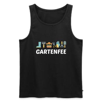 Gartenfee Gartenarbeit Gärtnern Hobbygärtner - Männer Premium Bio Tank Top - Schwarz - Vorne - Michal (187cm)