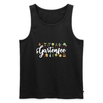 Gartenfee Pflanzenmama Gartenarbeit Gärtnerin - Männer Premium Bio Tank Top - Schwarz - Vorne - Michal (187cm)