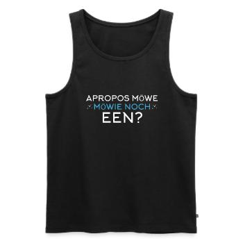 Speaking of seagull Möwie Noch een Moin Northern Germany - Men's Premium Organic Tank Top - black - Front - AI Model Male 178 light (178cm)
