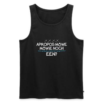 Apropos Möwe Möwie Noch een Norden Norddeutscher - Männer Premium Bio Tank Top - Schwarz - Vorne - AI Model Male 178 light (178cm)