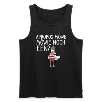 Apropos Möwe Möwie Noch een Norden Norddeutsche - Männer Premium Bio Tank Top - Schwarz - Vorne - AI Model Male 178 light (178cm)