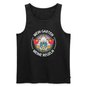 Mein Garten Meine Regeln Gärtnern Gärtnerin - Männer Premium Bio Tank Top - Schwarz - Vorne - Michal (187cm)