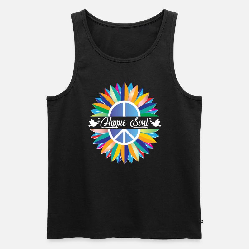 hippie seele - Männer Premium Bio Tank Top - Schwarz