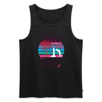 Look at me getting married all - Men's Premium Organic Tank Top - black - Front - Michal (187cm)