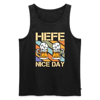 Hefe Nice Day Lustiges Bier Trinker Brauer Alkohol - Männer Premium Bio Tank Top - Schwarz - Vorne - AI Model Male 178 light (178cm)