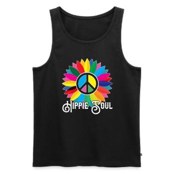 hippie seele - Männer Premium Bio Tank Top - Schwarz - Vorne - Michal (187cm)