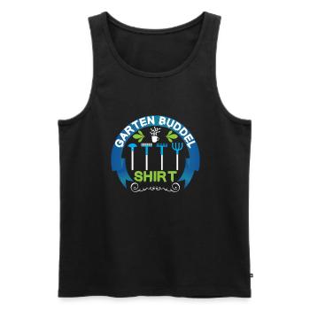 Gardening Hobby Gardeners Garden Buddel - Men's Premium Organic Tank Top - black - Front - AI Model Male 178 light (178cm)