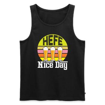 Hefe Nice Day Alkohol Brauer Bierbrauen Bier - Männer Premium Bio Tank Top - Schwarz - Vorne - AI Model Male 178 light (178cm)