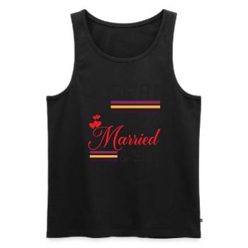 Look at me getting married all - Men's Premium Organic Tank Top - black - Front - Michal (187cm)