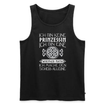 Ich Bin Keine Prinzessin Wikinger Mama Nordische - Männer Premium Bio Tank Top - Schwarz - Vorne - AI Model Male 178 light (178cm)