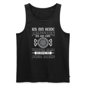 Ich Bin Keine Prinzessin Wikinger Mama Nordische - Männer Premium Bio Tank Top - Schwarz - Vorne - AI Model Male 178 light (178cm)