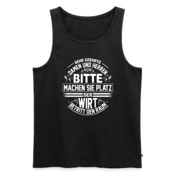 Machen Sie Platz Der Wirt Betritt Den Raum - Männer Premium Bio Tank Top - Schwarz - Vorne - AI Model Male 178 light (178cm)